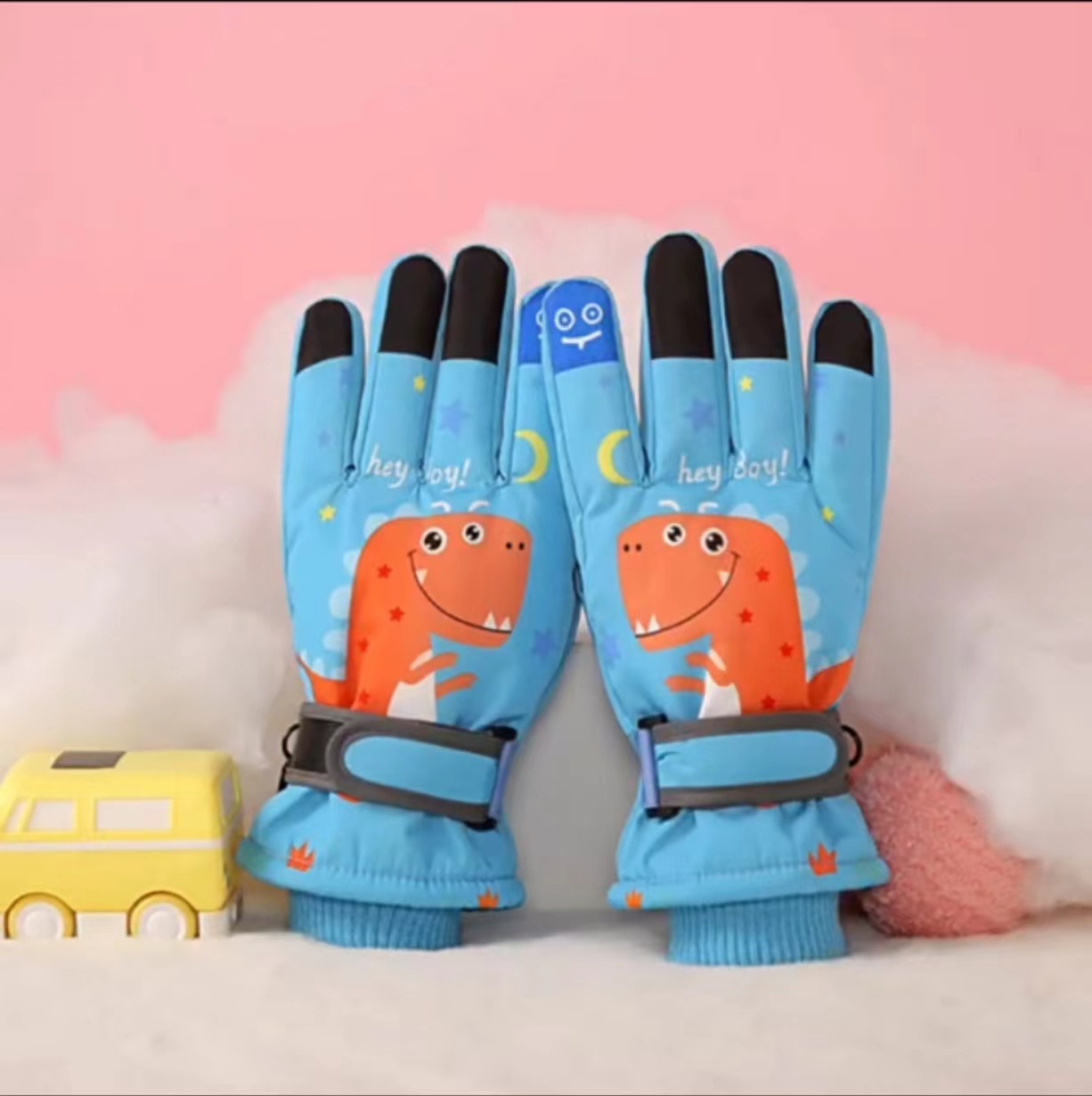 Children's Ski Warm Gloves Children's Winter Cute Riding Thickened Windproof Non-slip Gloves