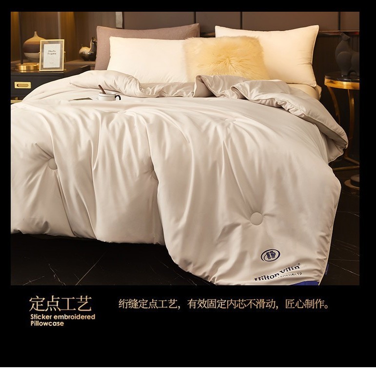 Picture of Hilton Doubletree Silk Cotton Quilt Hotel Feather Velvet Spring, Autumn and Winter Quilt Core Can Be Used in All Seasons, Same Style as Hotel Quilt