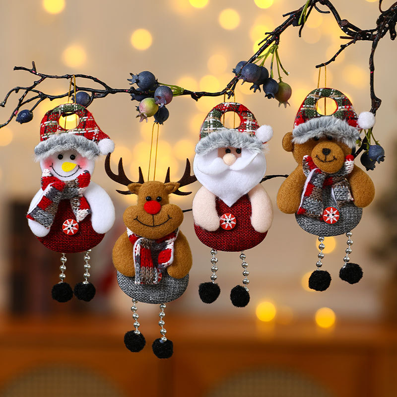Cross-border New Christmas Decoration Products Small Pendant for the Elderly Christmas Tree Accessories Fabric Small Pendant Gifts