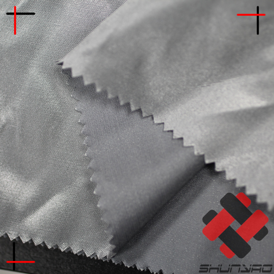 Shunyao polyester cotton glossy satin metal wire fabric with stainless steel wire conductive fabric