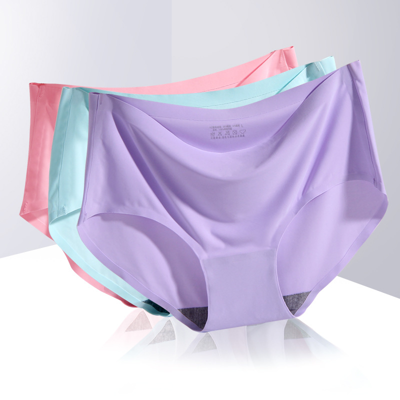 Picture of Women's Ice Silk Underwear Seamless Underwear One-Piece Underwear Breathable Mid-Waist Sexy Women's Underwear Briefs 810