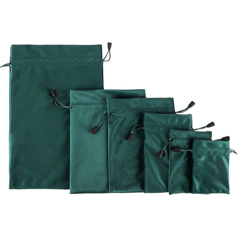 High-grade velvet bag printing jewelry drawstring pocket gift velvet bag dustproof bag makeup play bag