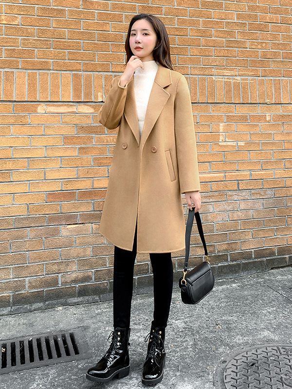 Picture of Double-Sided Cashmere Outwear for Women 2025 New Classy Slim Slim Wool Outwear for Women Wholesale