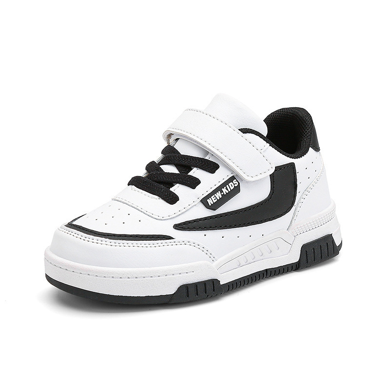 2025 New Boys' Durable White Shoes, Children's Casual Sports Shoes, Girls' Leather Soft-Soled Shoes