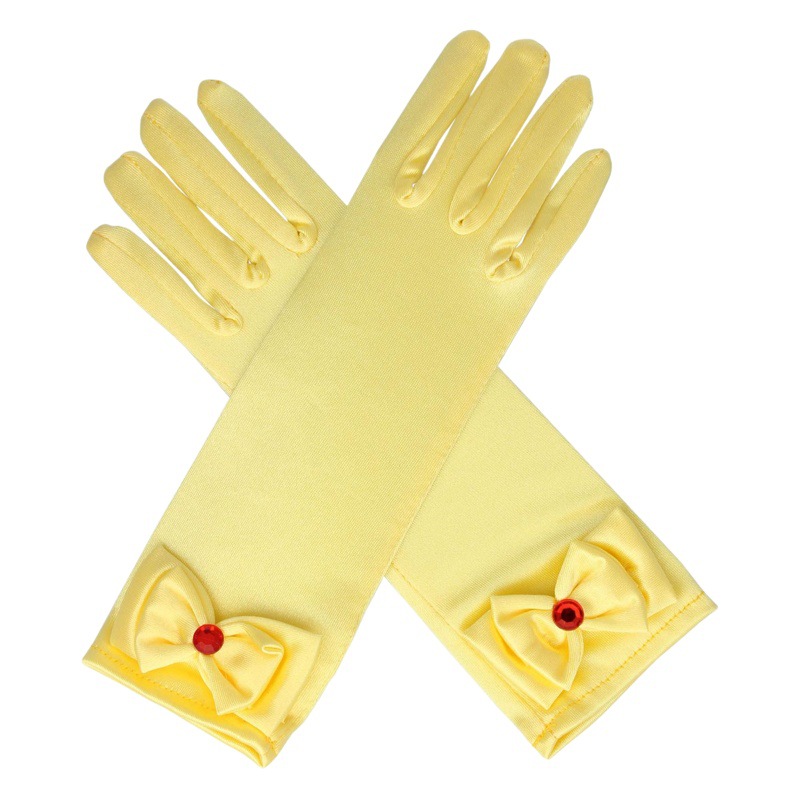 Children's Gloves Cartoon Frozen Elsa Princess Bow Gloves Cospla Clothing Cosplay Accessories