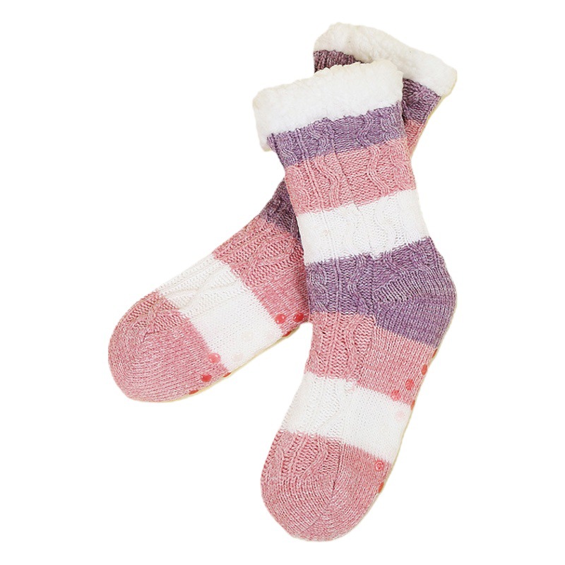 Chenille Lamb Velvet Socks Floor Socks Women's Thickened fleece-lined Home Sleeping Moon Socks Sleep Socks