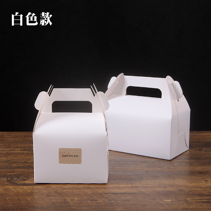 Picture of Ready-Made Pastry Boxes with Custom Printing, Kraft Paper and White Card Hand-Held Cookie Boxes, Mooncake Boxes, Cake Boxes, Mousse Packaging Boxes