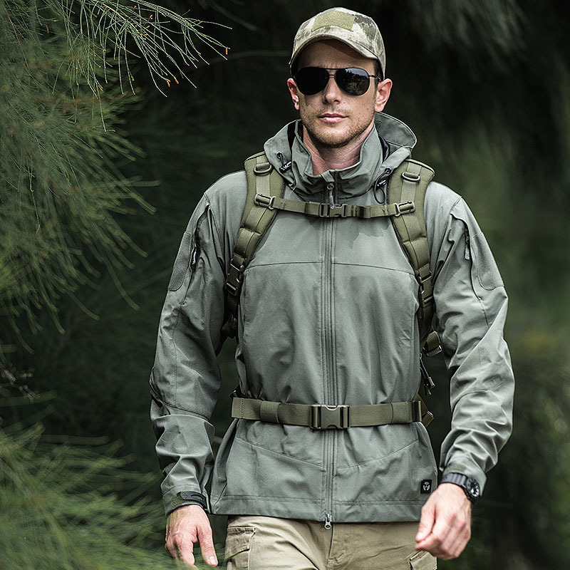 Archon Outdoor Jacket Men's Lightweight Urban Autumn and Winter Soft Shell Single Layer Windproof Waterproof Breathable Tactical Jacket