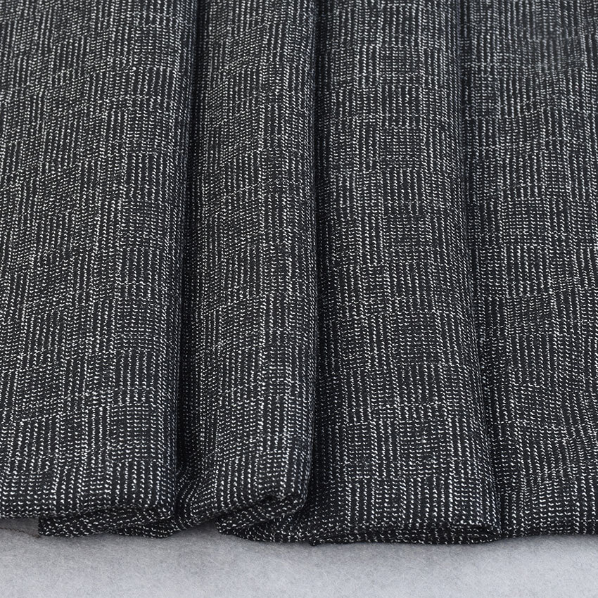 Polyester viscose yarn-dyed elastic Plaid 64% P 34% R 2% SP 205GSM TR elastic Plaid