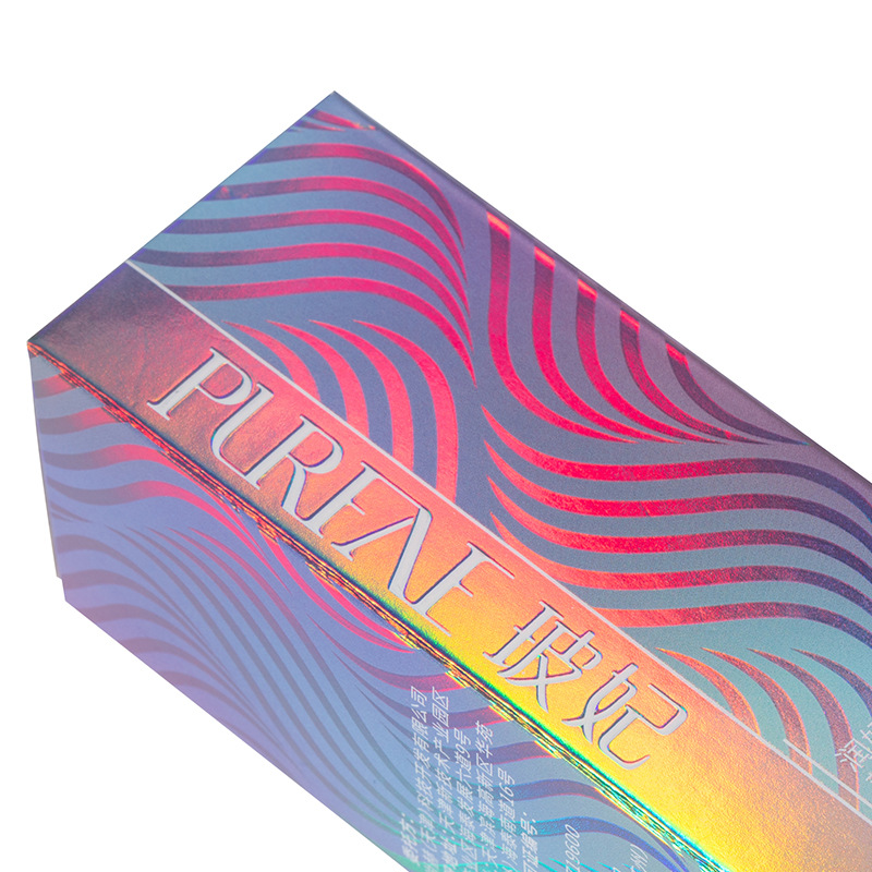 Picture of Cosmetics color box printing logo bronzing gift box cosmetics white cardboard box skin care products packaging box packaging