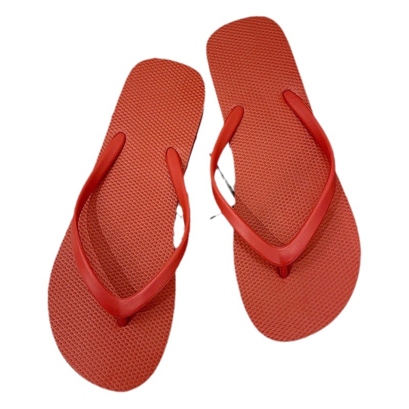 Simple solid color flip-flops women's sandals and slippers for outerwear ins casual non-slip soft bottom wear-resistant toe beach shoes wholesale