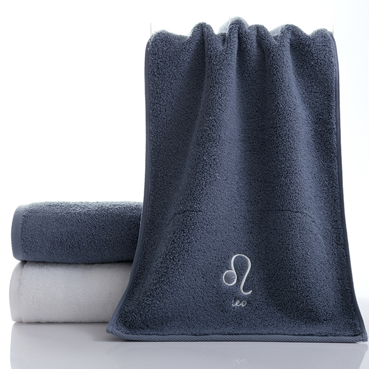 Picture of Pure Cotton Towel Creative Constellation Towel Couple Gift Thickeneded Sports Face Towel Pure Cotton Towel Embroidered Logo Soft