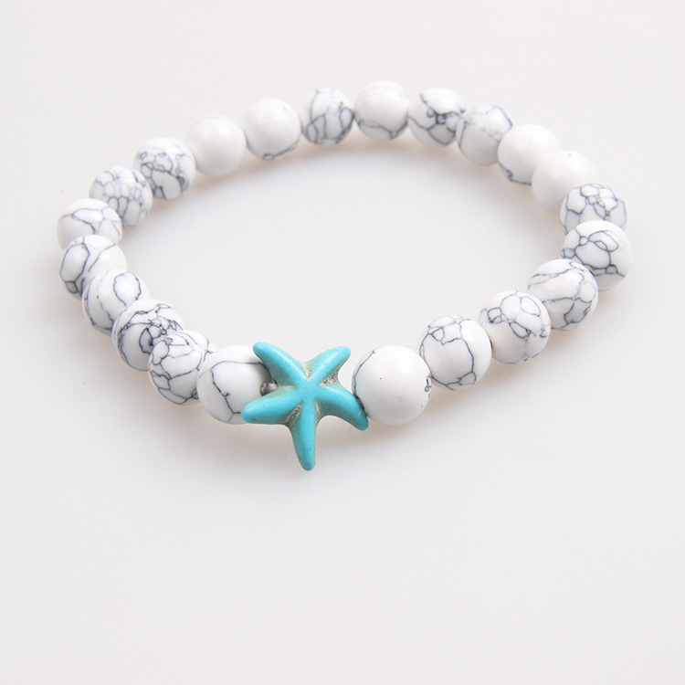 Picture of Zhou Lianfa 10 European and American Cross-border Bohemian Style Foreign Trade Starfish Tiger Eye Volcanic Stone Bracelet Summer Bracelet