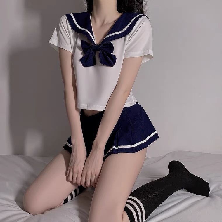 Sexy Underwear Women's JK Uniform Sexy Temptation Passion Showdown Role Playing Japanese Sailor Soft Cute Student Suit