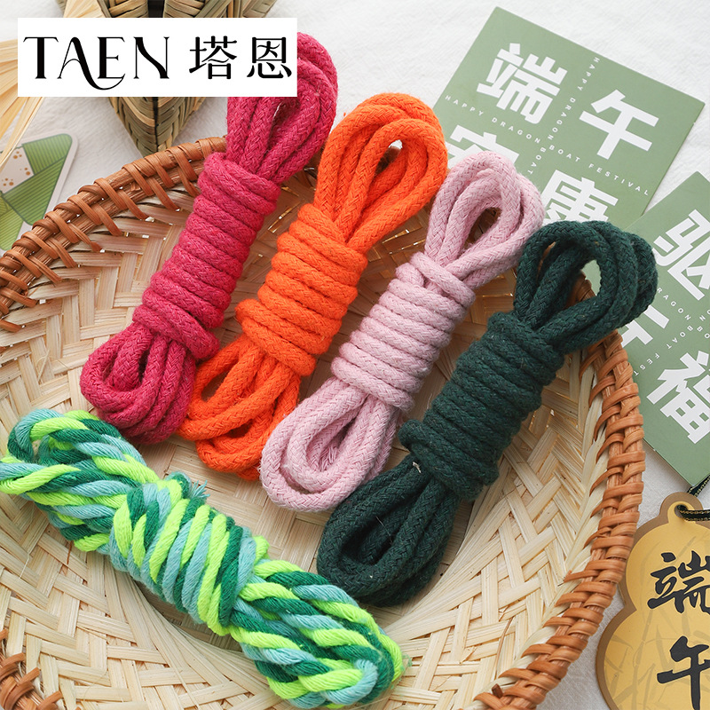 Dragon Boat Festival new hemp rope cotton rope creative gift rope bouquet with strap floral diy accessories material