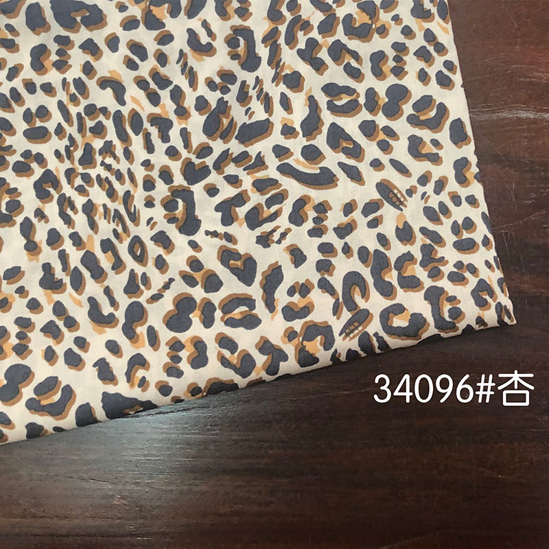 Factory in stock Rayon Plain Printed Cloth Leopard Pattern Children's Wear Women's dress Fabric