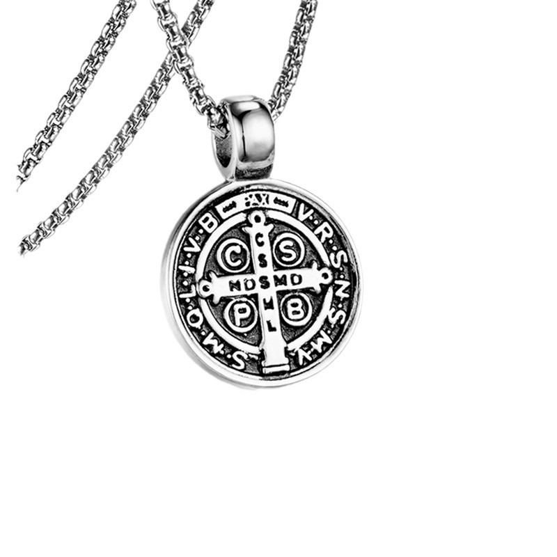 Picture of Foreign Trade Jewelry Stainless Steel Cross Religious Necklace Exwdriver Saint Brand Titanium Steel Pendant Pendant One Piece Generation