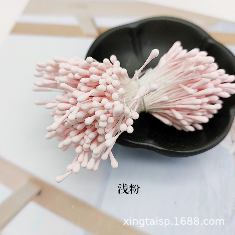 Picture of Wholesale Korean Style Handmade DIY Hair Accessories High Simulation Flower Stamens Material 2mm Matte Round Match Head Flower Heart Flower Stamens