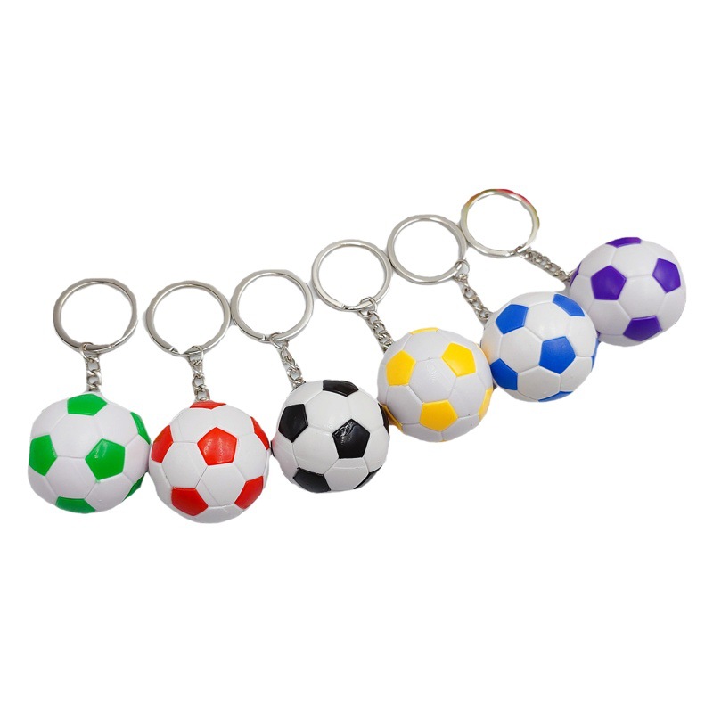 Cross-Border explosion simulation Football key chain pendant small gift sports souvenirs