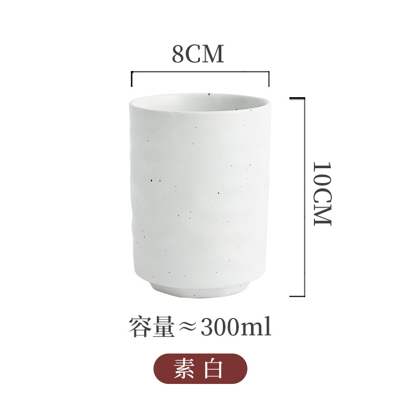 Picture of Japanese Style Creative Ceramic Vintage Tea Cup Sushi Cup Stoneware Straight Body Cup Stoneware Water Cup for Household Restaurant