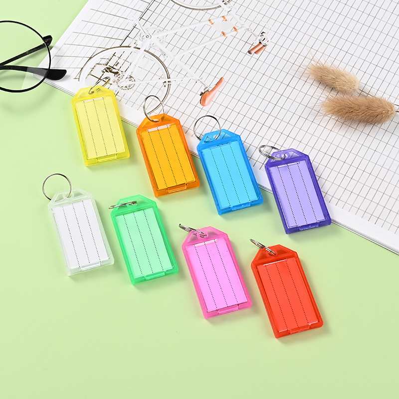 Picture of Plastic Key Plate Rental Color Number Plate Key Artifact Label Management Can Mark Plate Key Chain Key Ring