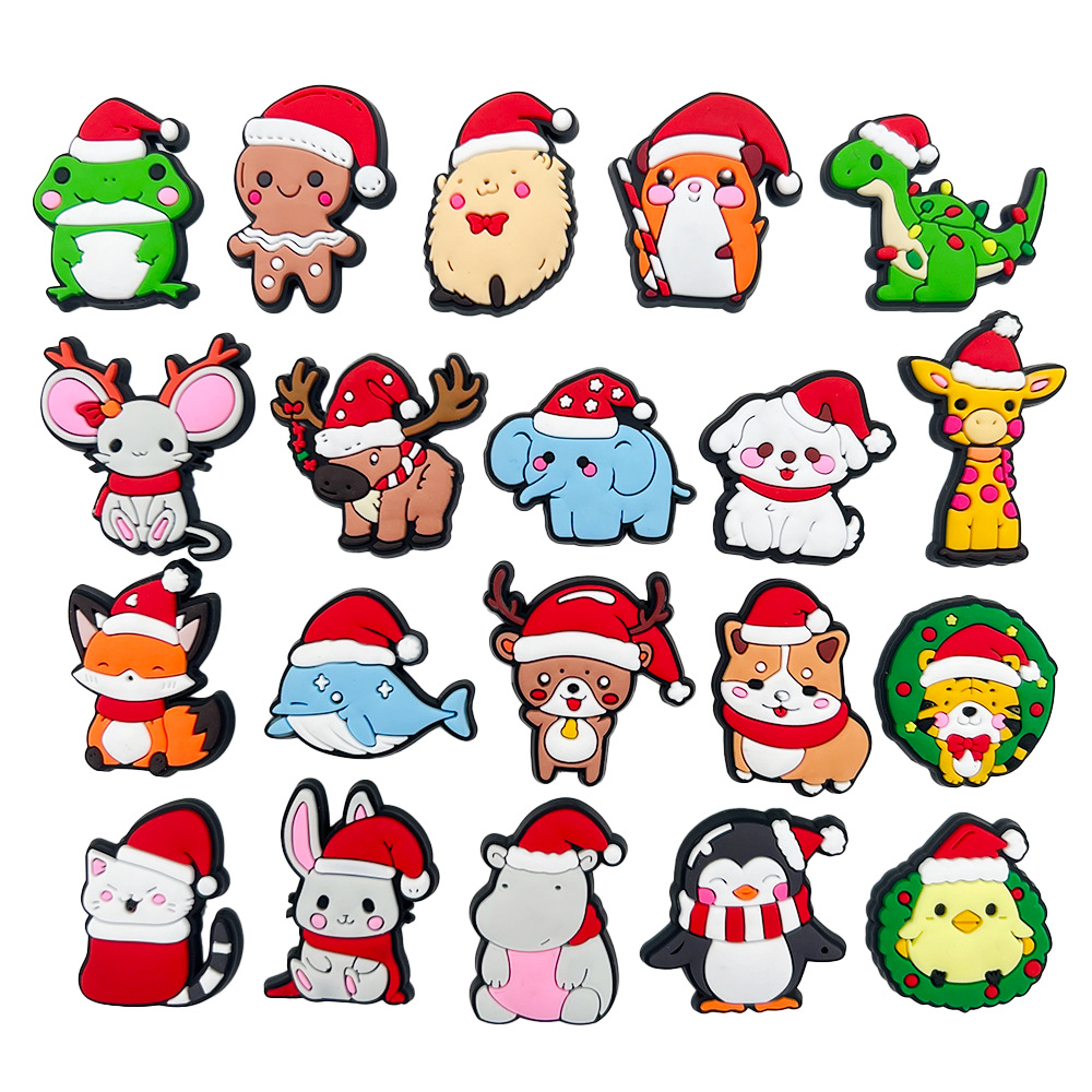 Suit Christmas small animal series hole shoes shoe flower accessories croc hole shoes shoe flower shoe buckle