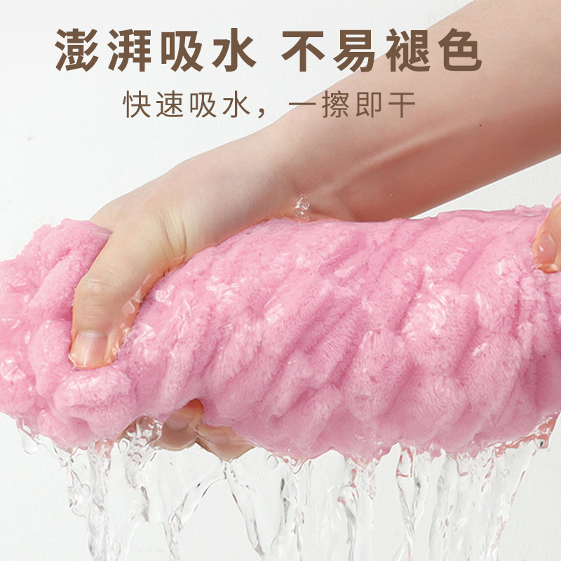 Picture of Wearable wrap bath towel female cloud jacquard cross strap bathrobe coral fleece absorbent adult bath skirt embroidery
