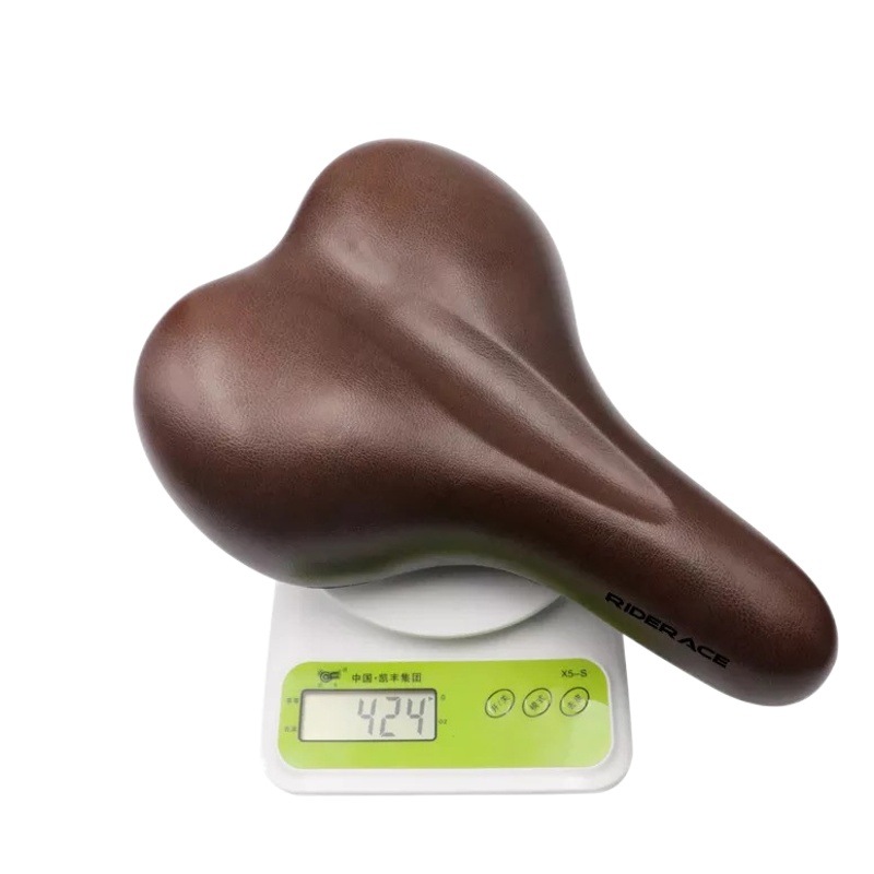 Thickened Bicycle Saddle Shock Absorption Comfortable Bicycle Seat PU Leather Sponge Shock-proof Mountain Road Riding Cushion