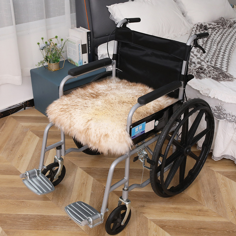 Picture of Wool Wheelchair Cushion Fur Integrated Sofa Cushion Living Room Bedroom Floor Mat Thickeneded Plus Logo Chair Cushion Wholesale