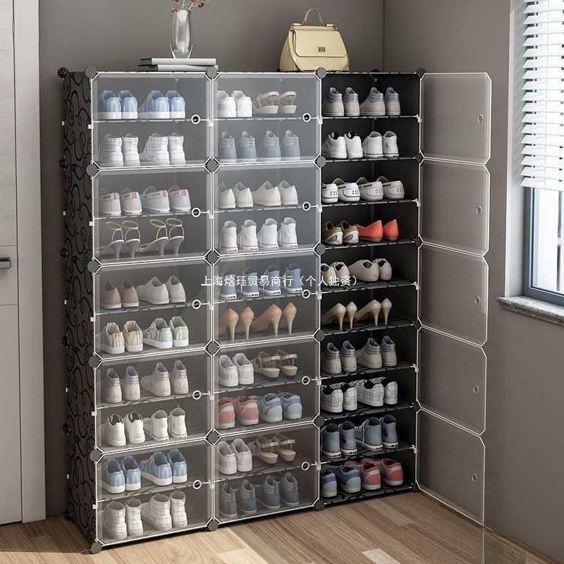 Shoe Rack Simple Multi-Layer Dust-Proof Entrance Door Sturdy Home Assembly Dormitory Internet Celebrity Storage Shoe Cabinet Plastic Wholesale