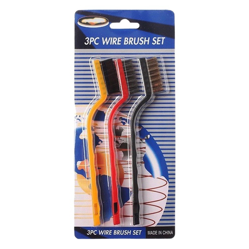 Household gas stove cleaning brush 3 kitchen supplies kitchen ventilator stove cleaning tool steel wire small brush
