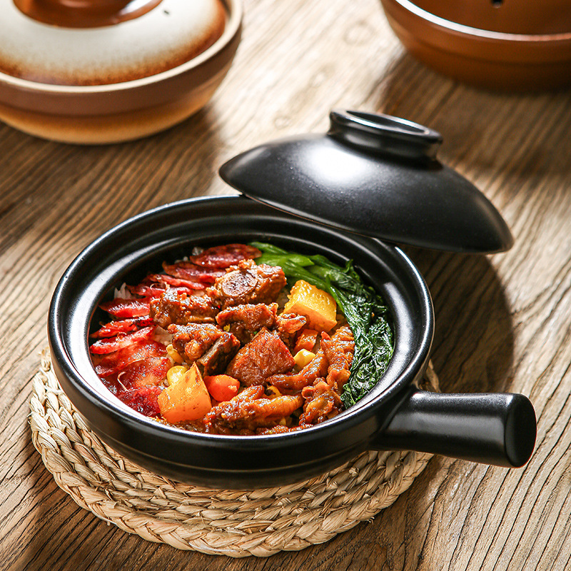 Picture of Commercial Pot Rice Rice Noodles Braised Chicken and Stone Pot Bibimbap Casserole Soup Pot Gas Stove Casserole Ceramic Pot
