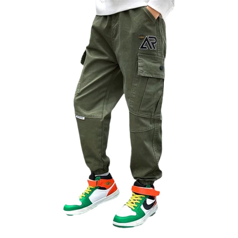 Children's Wear Boys Pants Spring and Autumn 2024 New Children's Casual Pants Boys Trousers Large Children's Spring Cushion Pants