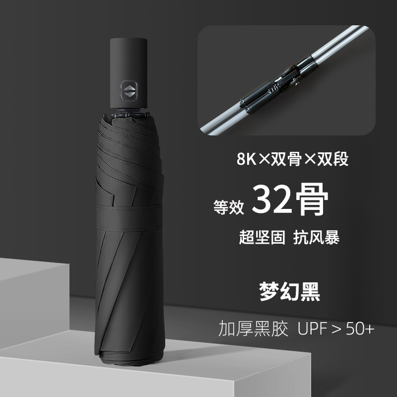 Picture of Umbrella Full-automatic Umbrella Men's Large Wholesale Advertising Umbrella Women's Sunlight and Rain Dual-use Sunscreen Anti-Purple