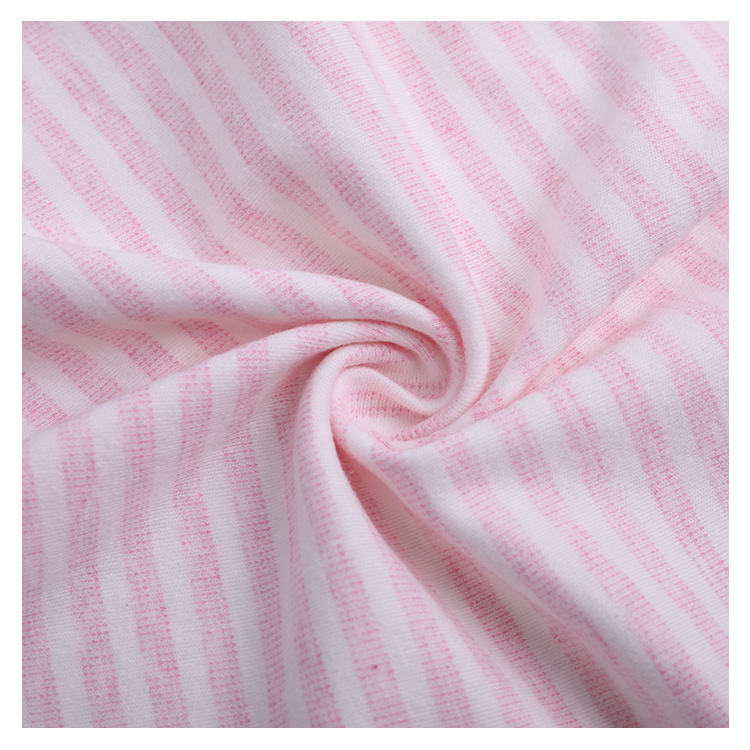 Picture of Rice-like 0.5 Striped Double-sided Cotton Wool Fabric Color Stripe Baby Fabric Spring and Autumn Baby jumpsuit saliva towel fabric