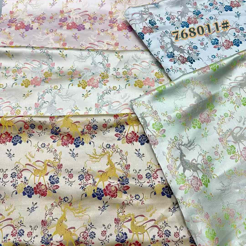 Xiaojun textile new Chinese fabric brocade satin jacquard fabric shirt dress children's clothing fabric cheongsam fabric
