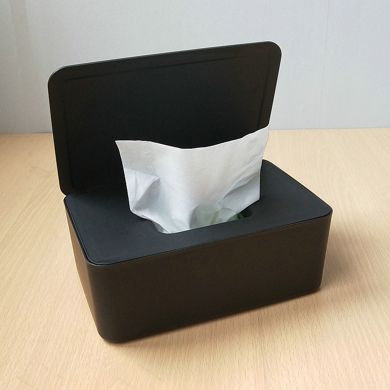 Amazon Wet Wipes Box Desktop Wet Wipes Box Wet Wipes Box Plastic Covered Tissue Box Sealed Dustproof Storage Box
