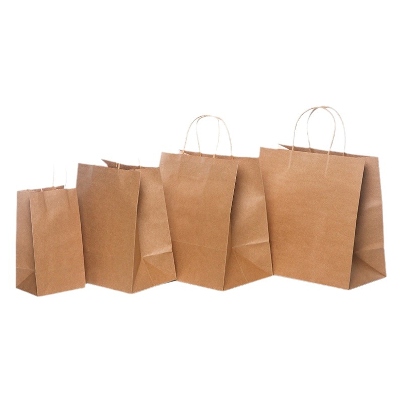 Milk tea coffee take-out packing bag INS wind baking color kraft paper bag tote bag for small batch