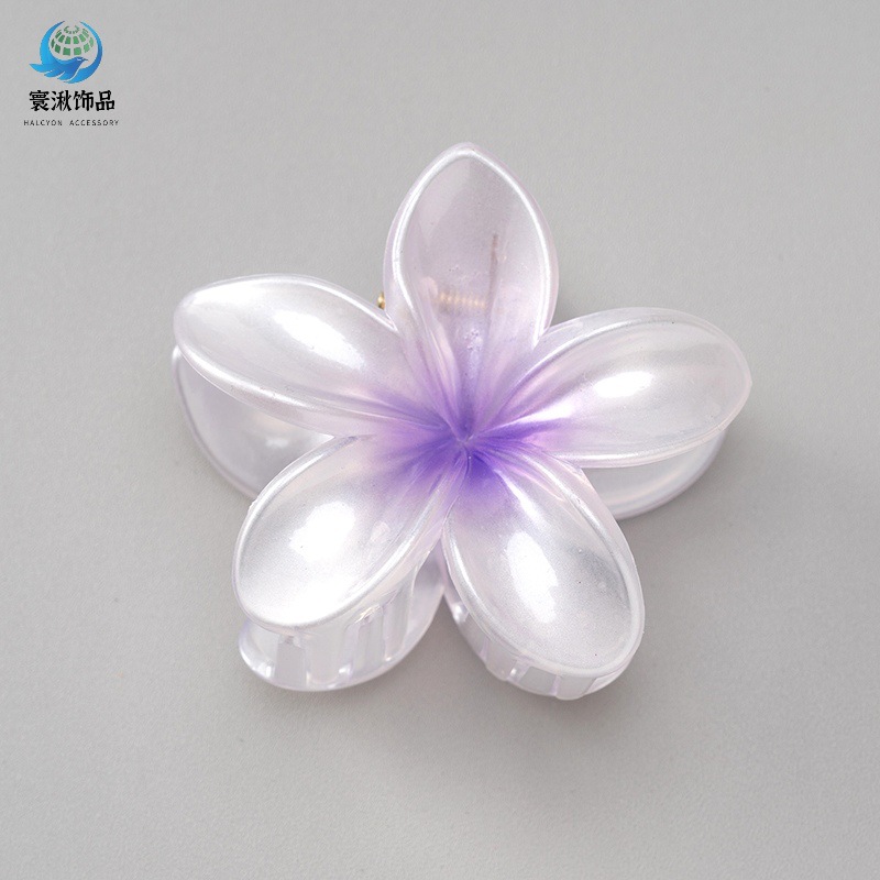 Picture of Cross-border egg flower clip large high-grade gradient Flower hairpin back head updo ponytail shark clip headdress