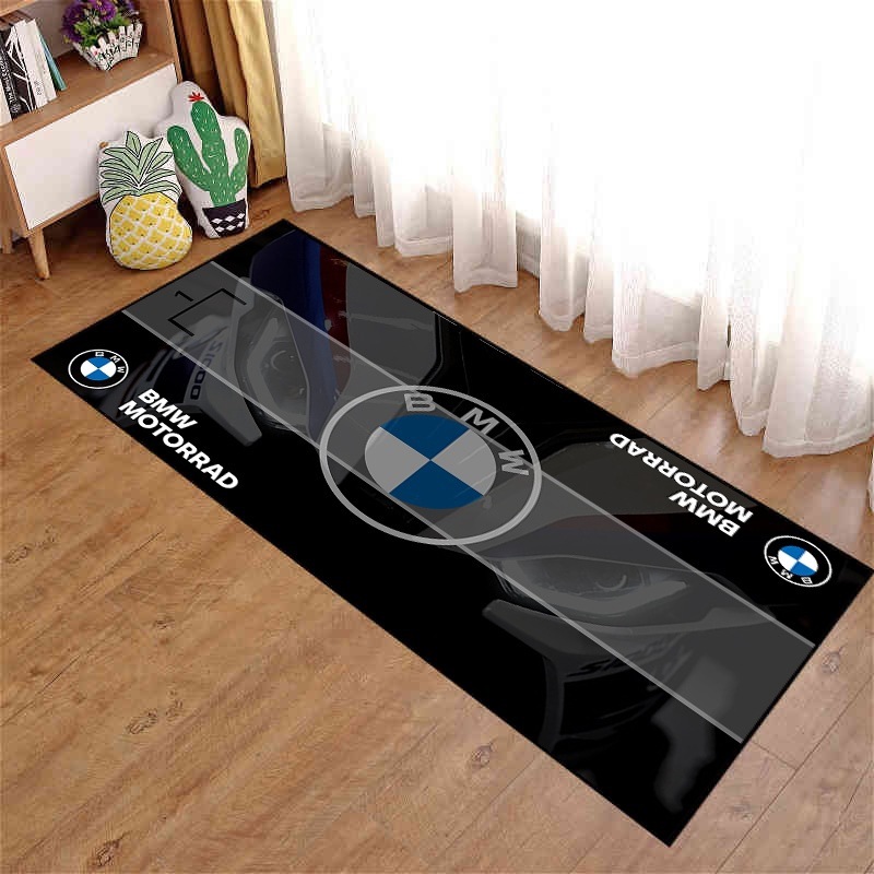 Picture of Motorcycle enthusiast carpet motorcycle display Harley Honda Ducati bedroom bedside blanket cross-border racing floor mat