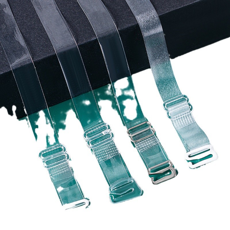 Picture of in stock universal widened transparent shoulder strap underwear invisible strap bra replacement non-slip crystal strap hook tube chest cross-border