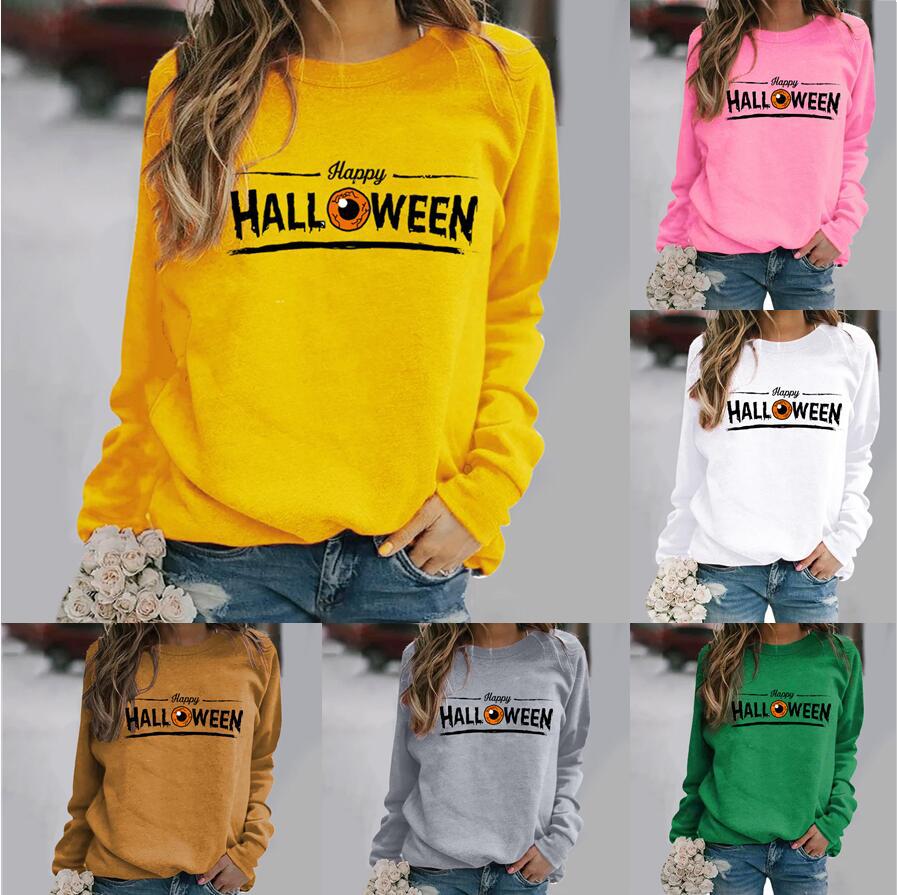 Europe and the United States cross-border Amazon wish independent station Halloween print pattern long sleeve round neck sweater women