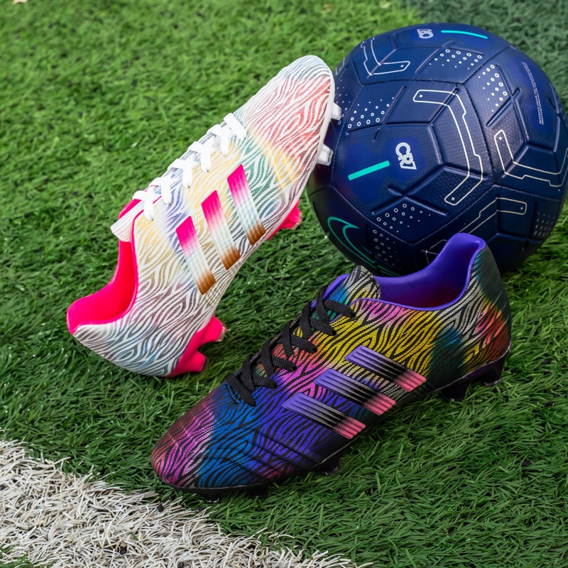 X888 Football Shoes for Men, Women, Kidsren and Teenagers, Low-Top Leather High-Leg Long Nails, Broken Rubber Nail Soles Training Sneakers