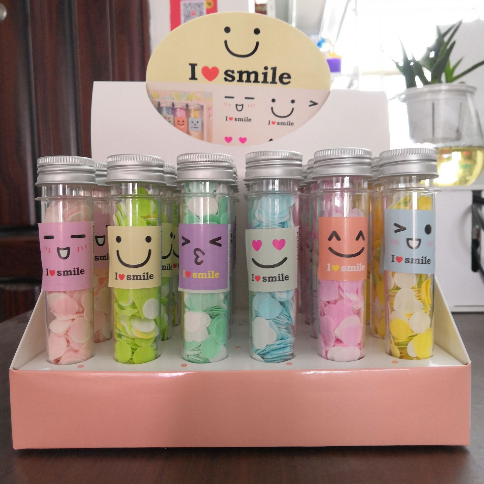 Picture of Outdoor portable hand washing travel disposable paper soap piece test tube soap Flower soap paper bottled Flower soap piece
