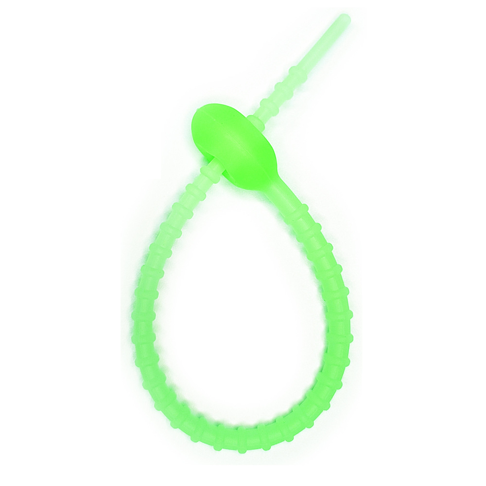 Picture of 215mm silicone cable tie data line storage finishing winder DIY key chain jewelry pendant color lanyard