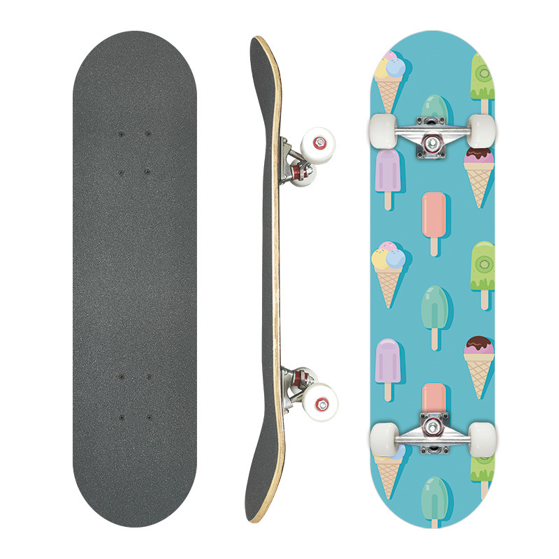 Picture of 31 inch skateboard professional adult street maple four-wheel beginner children double rocker concave skateboard
