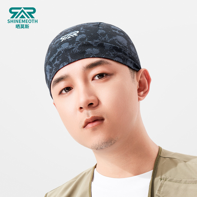 Sun Moss Riding Cap Quick-drying Breathable Helmet Lining Cap Sports Running Fitness Sweat-absorbent Hat Printed Lightweight