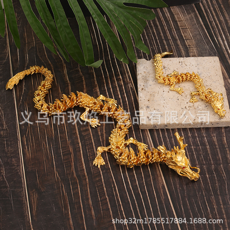 Picture of New Creative Joints Movable Chinese Dragon Plate Dragon Ornaments Handle Pieces Around Hand Decorations Small Ornaments Wholesale