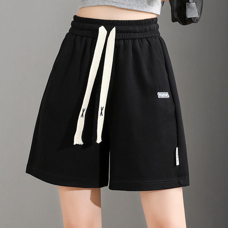 Picture of 【979】Women's Athletic Shorts for Summer, Straight-Leg Wide-Leg Pants, Women's Running Knee-Length Shorts, High-Waisted and Slimming