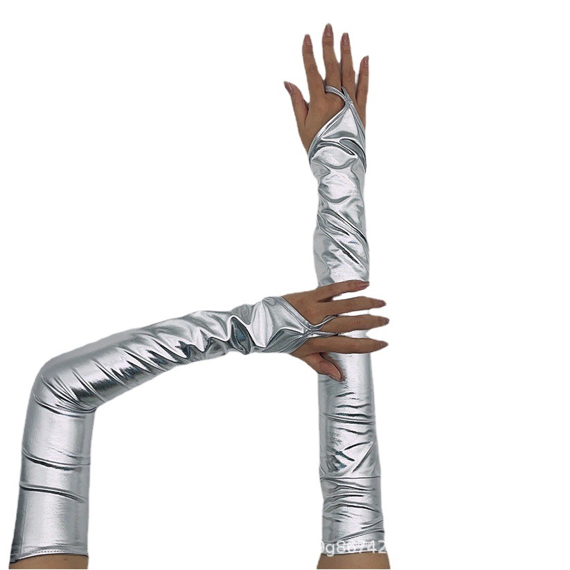 Patent Leather Coated Hook Finger Gloves Sexy Women Sex Flirting Underwear Adult Couple's Christmas Gloves
